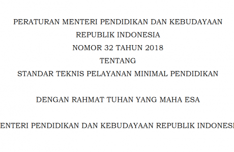 Permendikbud 32 Tahun 2018 Tentang SPM Pendidikan