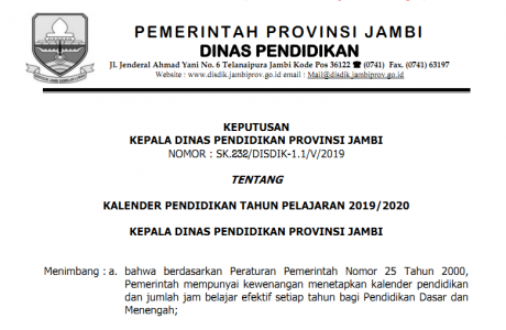 Kaldik Provinsi Jambi 2019