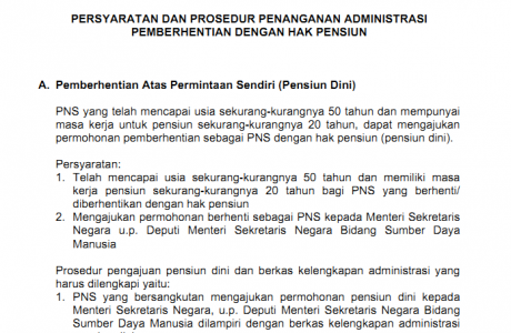 Cara Pengajuan Pensiun Dini