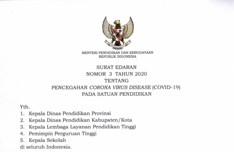 Pencegahan Corona Virus Disease (Covid-19) pada Satuan Pendidikan