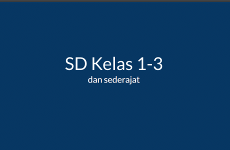 Jadwal Materi BDR SD Kelas 1 - 3 Minggu Ke-5