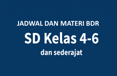 Jadwal Materi BDR SD Kelas 4 - 6 Minggu Ke-5