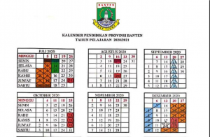 Kaldik Provinsi Banten 2020 2021