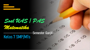 Soal UAS-1/PAS Matematika Kelas 7 