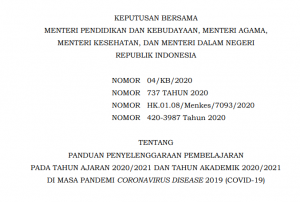 SKB 4 Menteri Pembelajaran Tatap Muka Tahun 2021