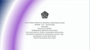 Juknis PPDB Madrasah Tahun 2021-2022