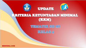 Contoh KKM Tematik Kelas 4 Kurikulum 2013