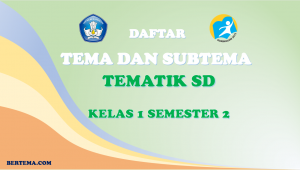 Daftar Tema dan Subtema Kelas 1 Semester 2 Kurikulum 2013