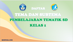 Daftar Tema dan Subtema Kelas 1