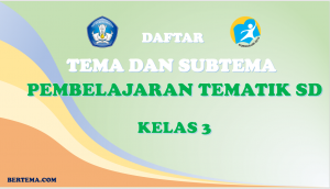 Daftar Tema dan Sub tema Kelas 3 Kurikulum 2013