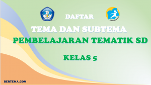 Daftar Tema dan Sub tema Kelas 5 Kurikulum 2013