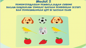 Modul Konsep Pembelajaran Coding di PAUD Penguatan Kompetensi Dasar Sejak Dini