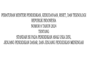 Permendikbudristek Nomor 8 Tahun 2024 Tentang Standar Isi